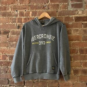 Abercrombie & Fitch Charcoal Hoodie with Logo